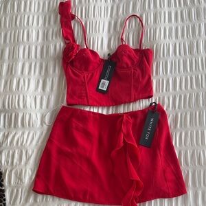 White Fox Boutique Red Set